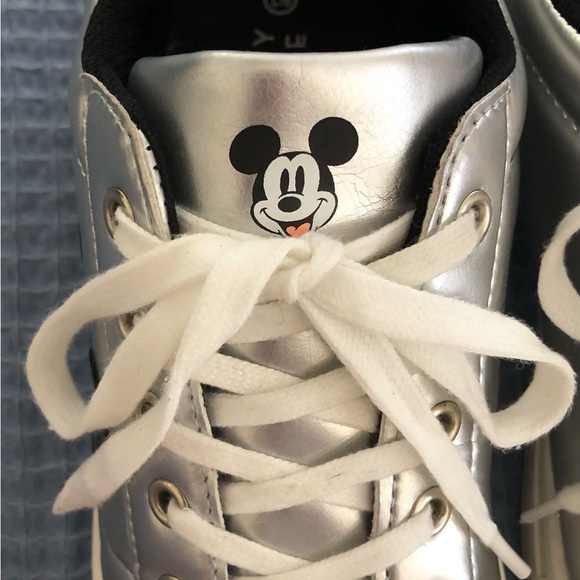 Disney Silver Metallic Sneakers with Black Mouse Ears - Picture 14 of 14